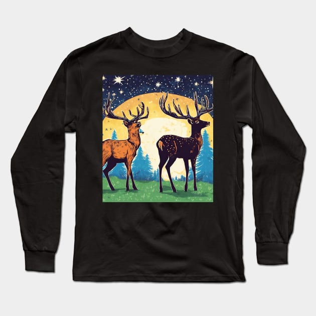 Who stole the night? Long Sleeve T-Shirt by Jolyful Drawing